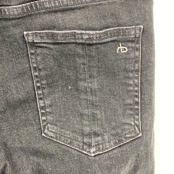 Rag &amp; Bone High Rise Ankle Skinny Jeans In Black Wash Casual Size 29