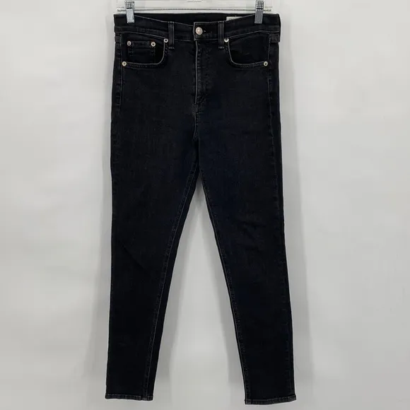 Rag &amp; Bone High Rise Ankle Skinny Jeans In Black Wash Casual Size 29