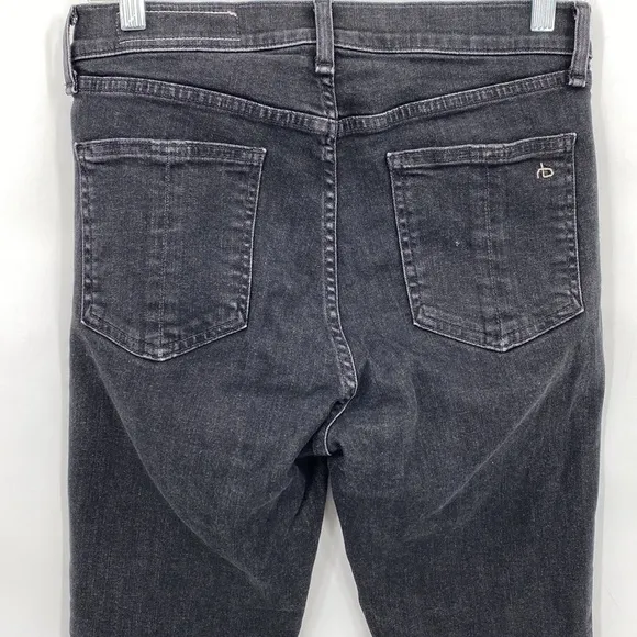 Rag &amp; Bone High Rise Ankle Skinny Jeans In Black Wash Casual Size 29