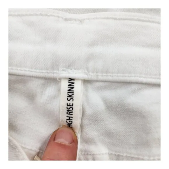 RAG &amp; BONE High Rise Ankle Skinny Jeans In White W15320337WHT