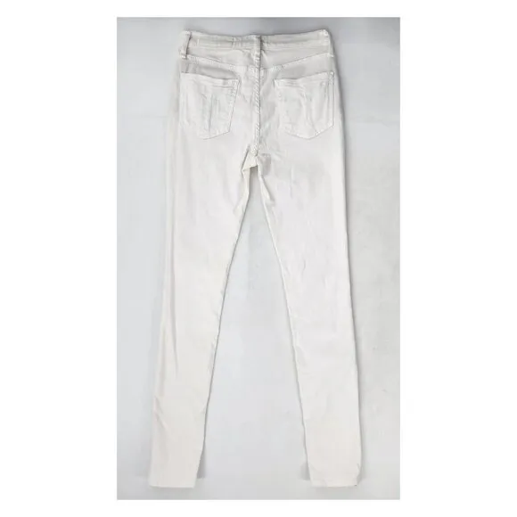 RAG &amp; BONE High Rise Ankle Skinny Jeans In White W15320337WHT