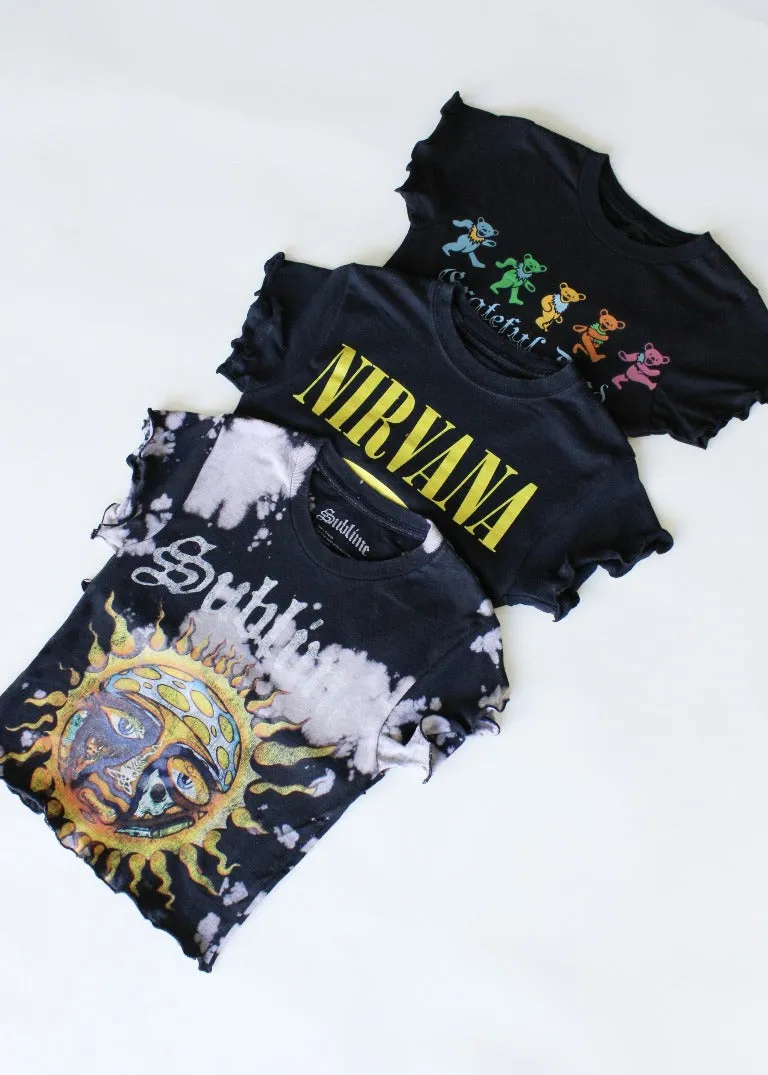 RCYCLD Music Lettuce Edge Baby Tee