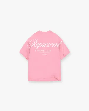 Represent Owners Club Script T-Shirt - Pink