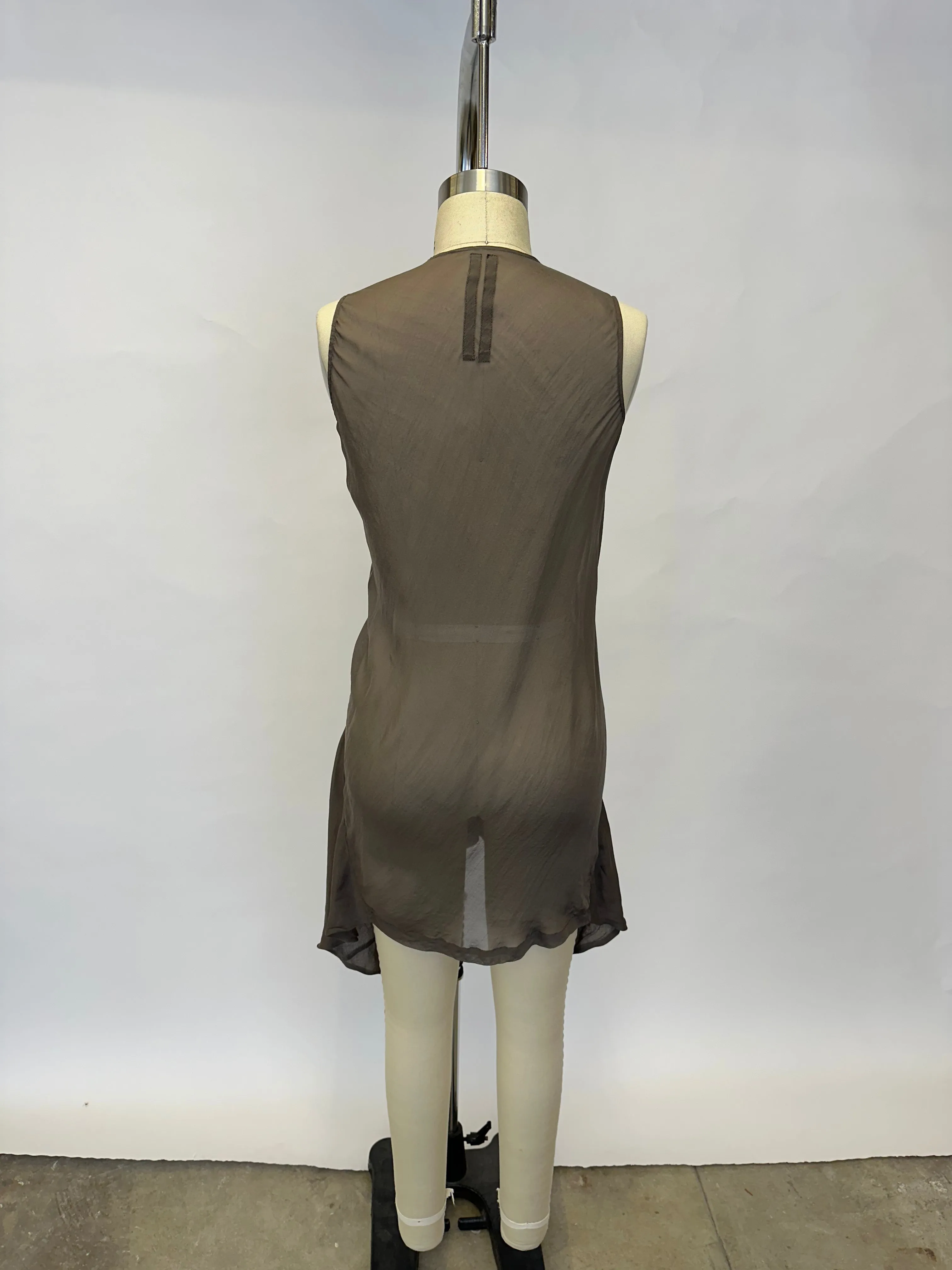 Rick Owens Silk Asymmetrical Tunic