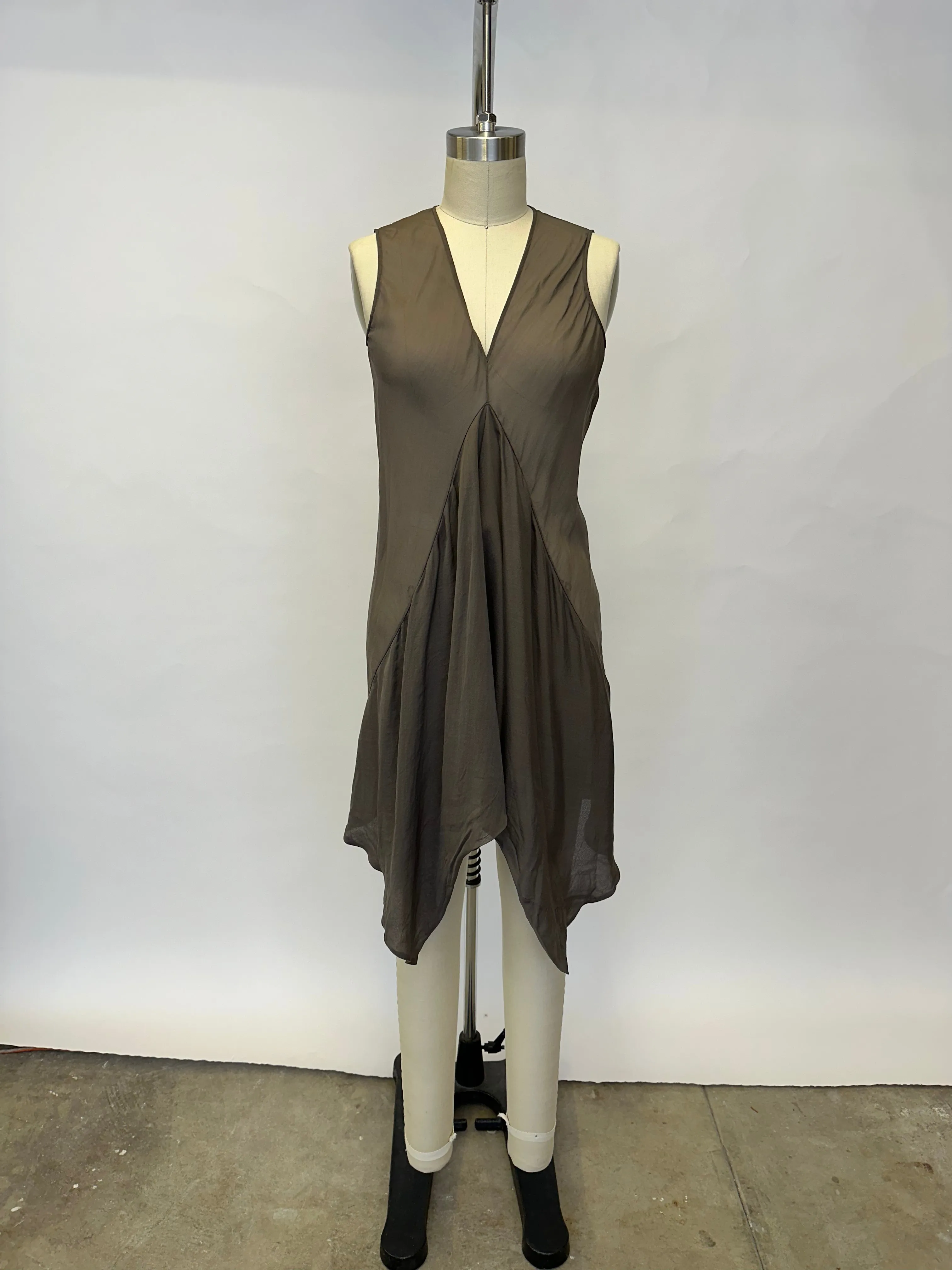 Rick Owens Silk Asymmetrical Tunic