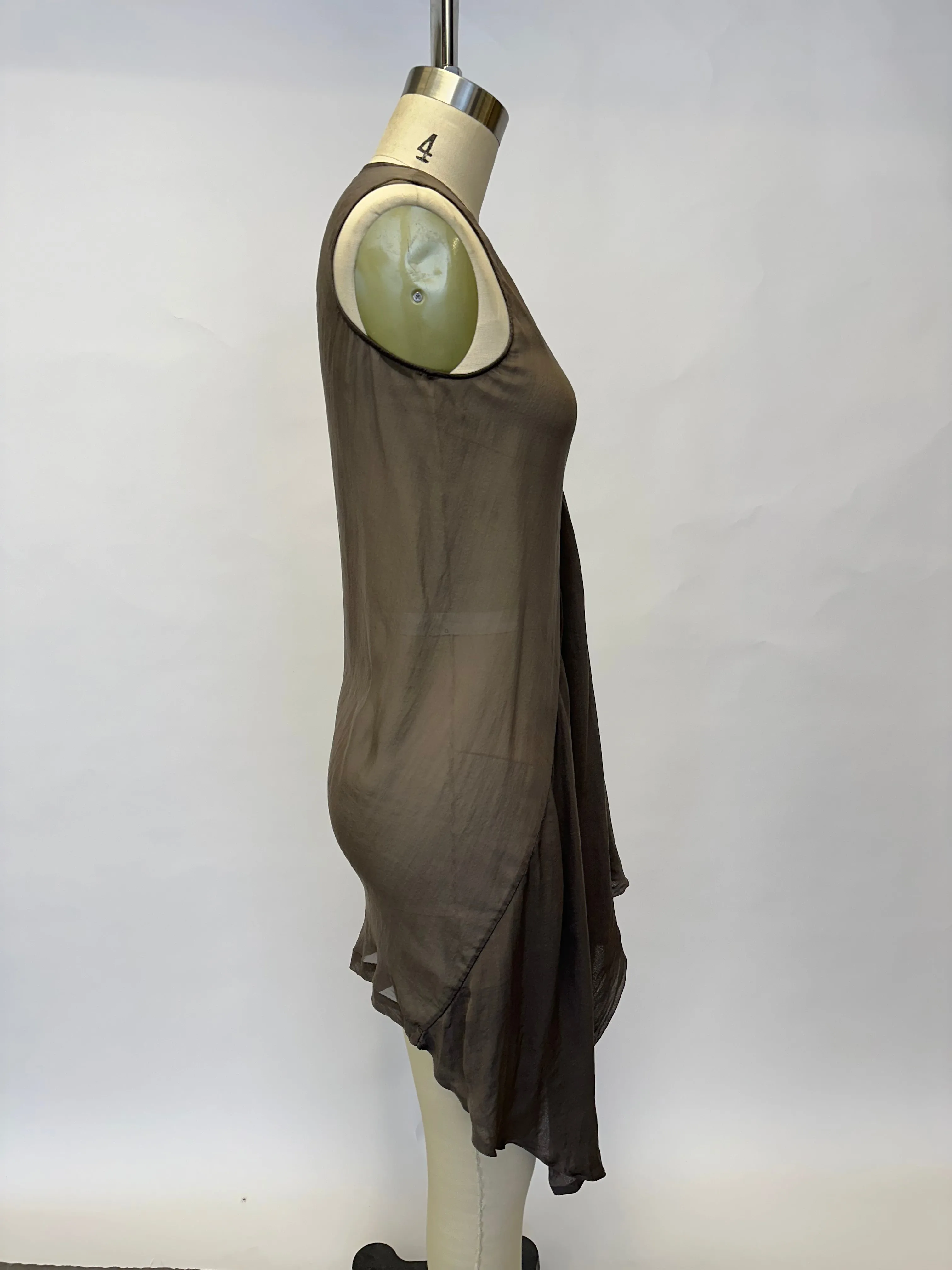 Rick Owens Silk Asymmetrical Tunic