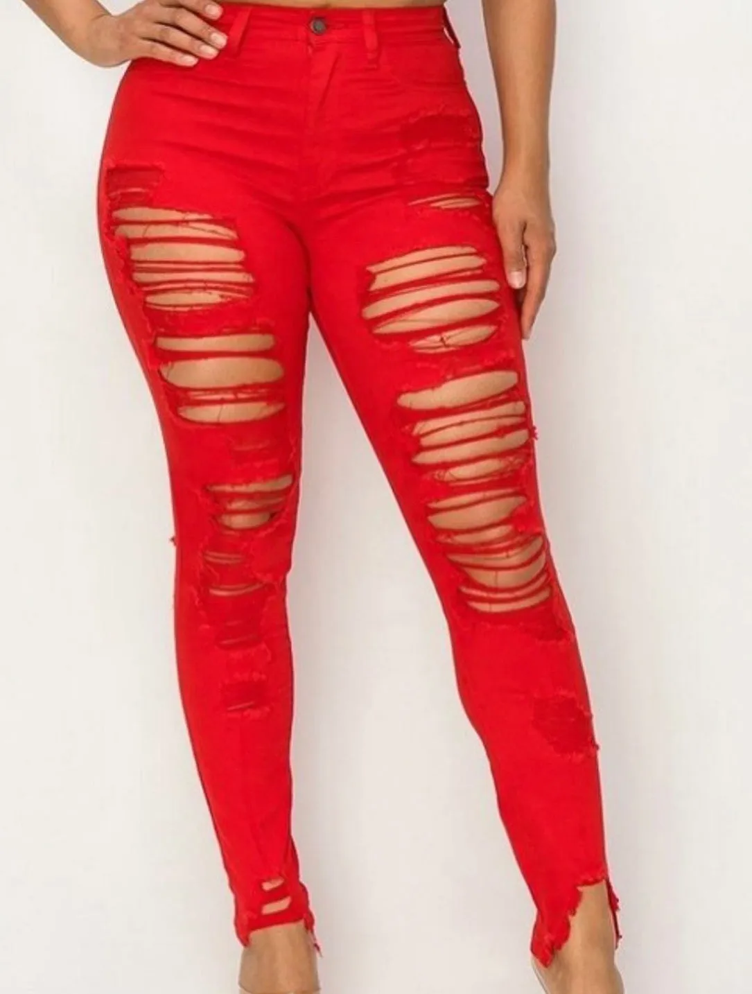 RIPPED FAB FIT JEANS