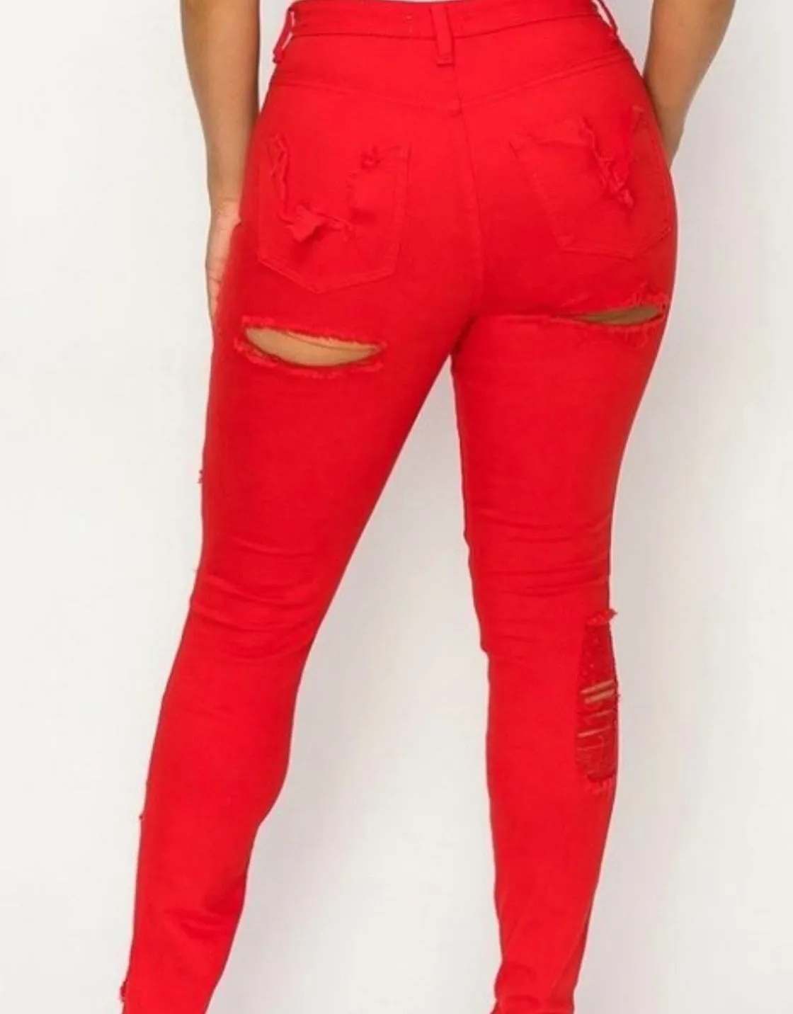 RIPPED FAB FIT JEANS