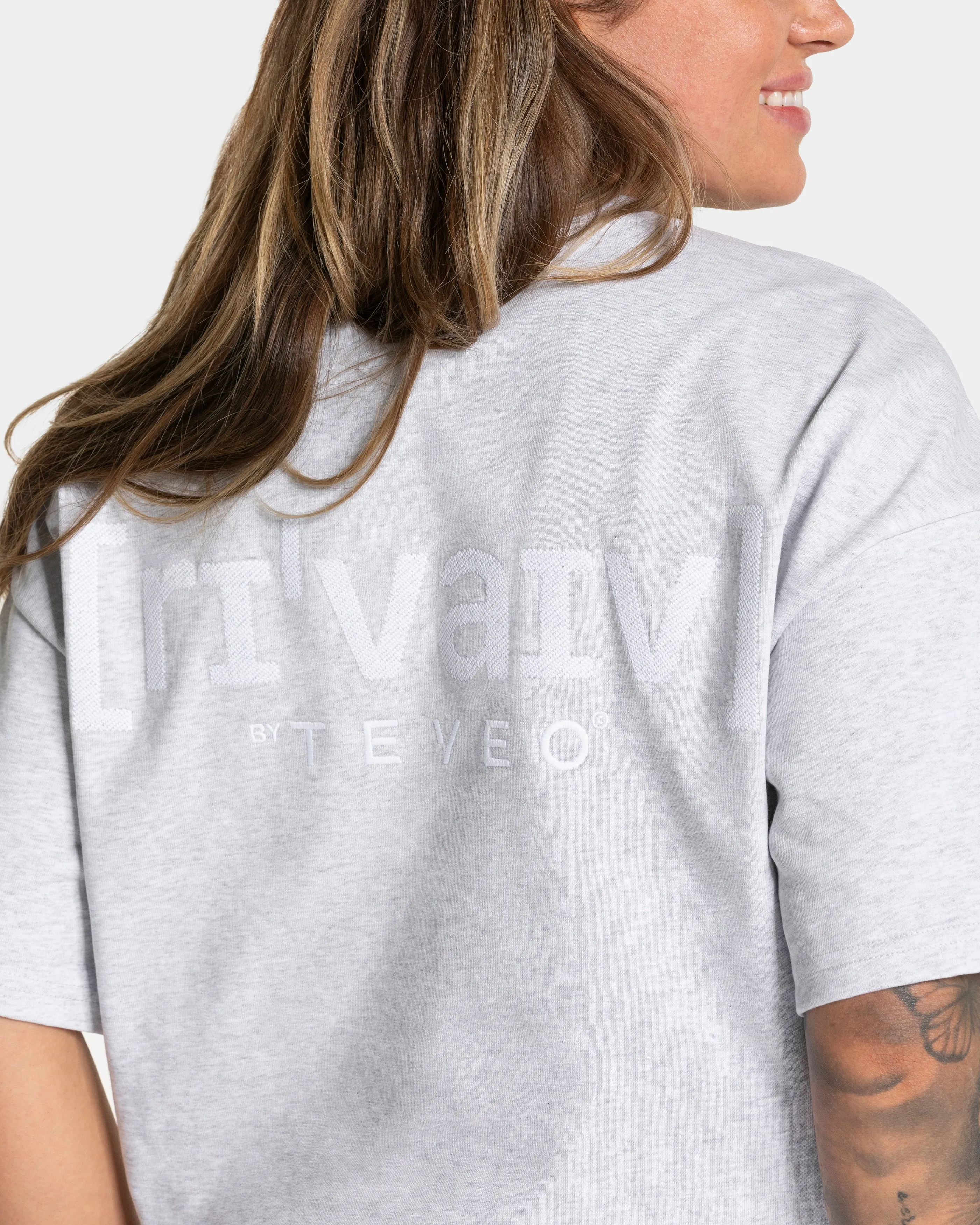 RI’VAIV Oversized T-Shirt Women "Hellgrau"