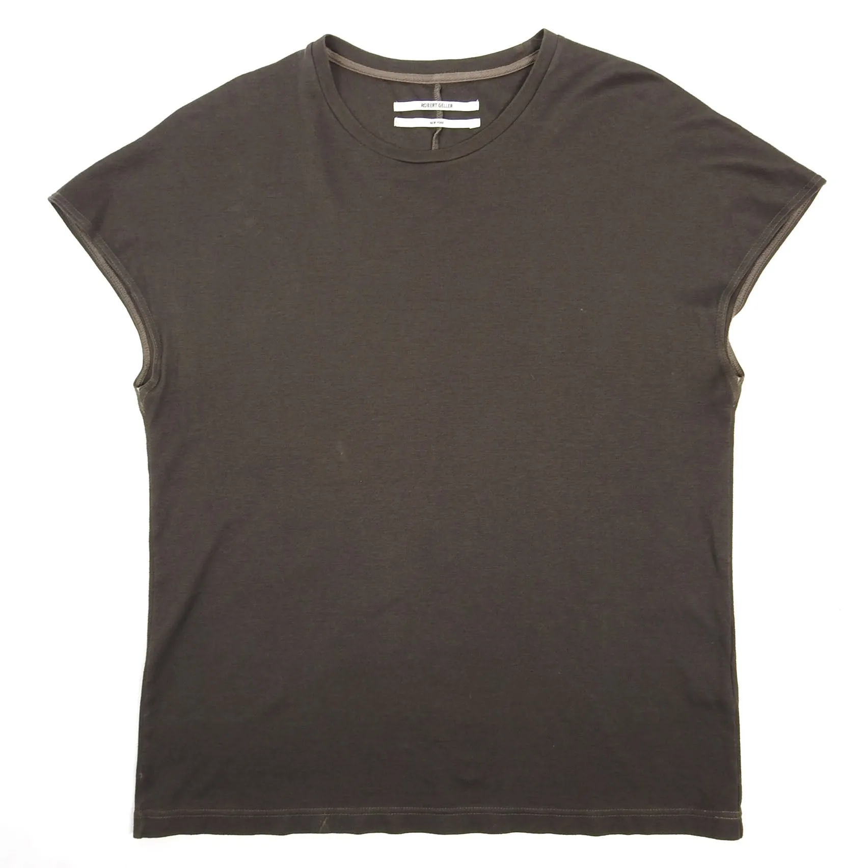 Robert Geller Sleeveless Tee Brown Small