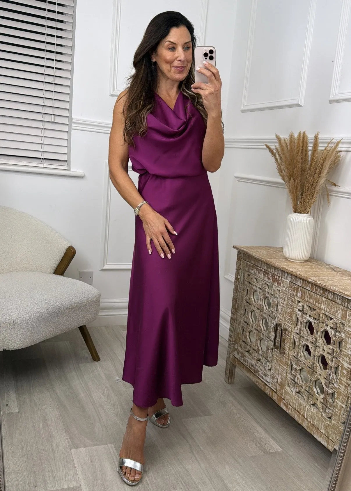 Rosaleen Purple Cowl Neck Cami