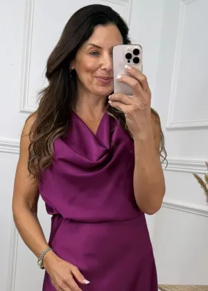 Rosaleen Purple Cowl Neck Cami