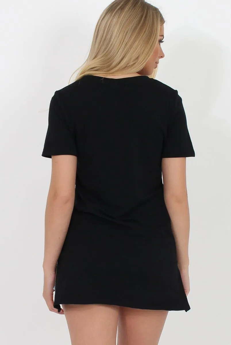 SelfMade Black 3-D Slogan T-Shirt - Chandler