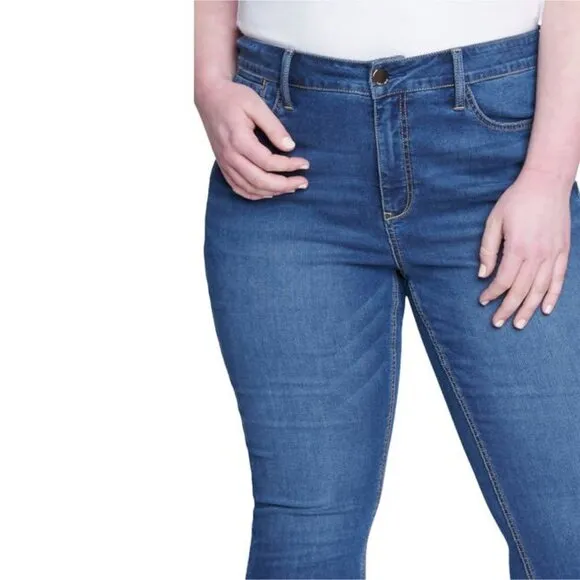 Seven7 Womens High Rise Med Wash Stretch Skinny Jeans Plus Size 22W NWT