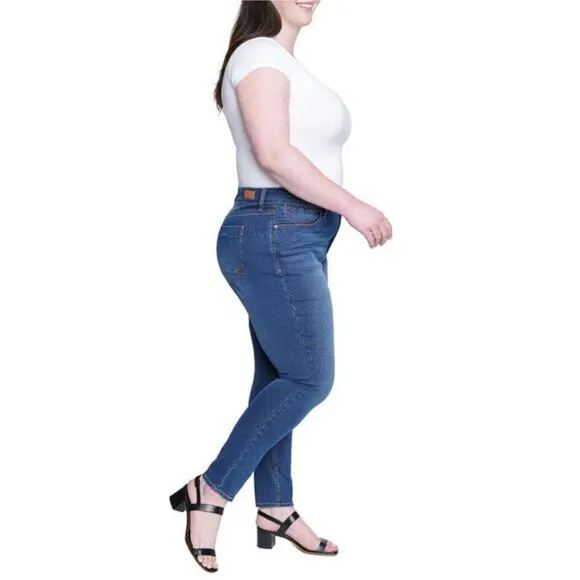 Seven7 Womens High Rise Med Wash Stretch Skinny Jeans Plus Size 22W NWT