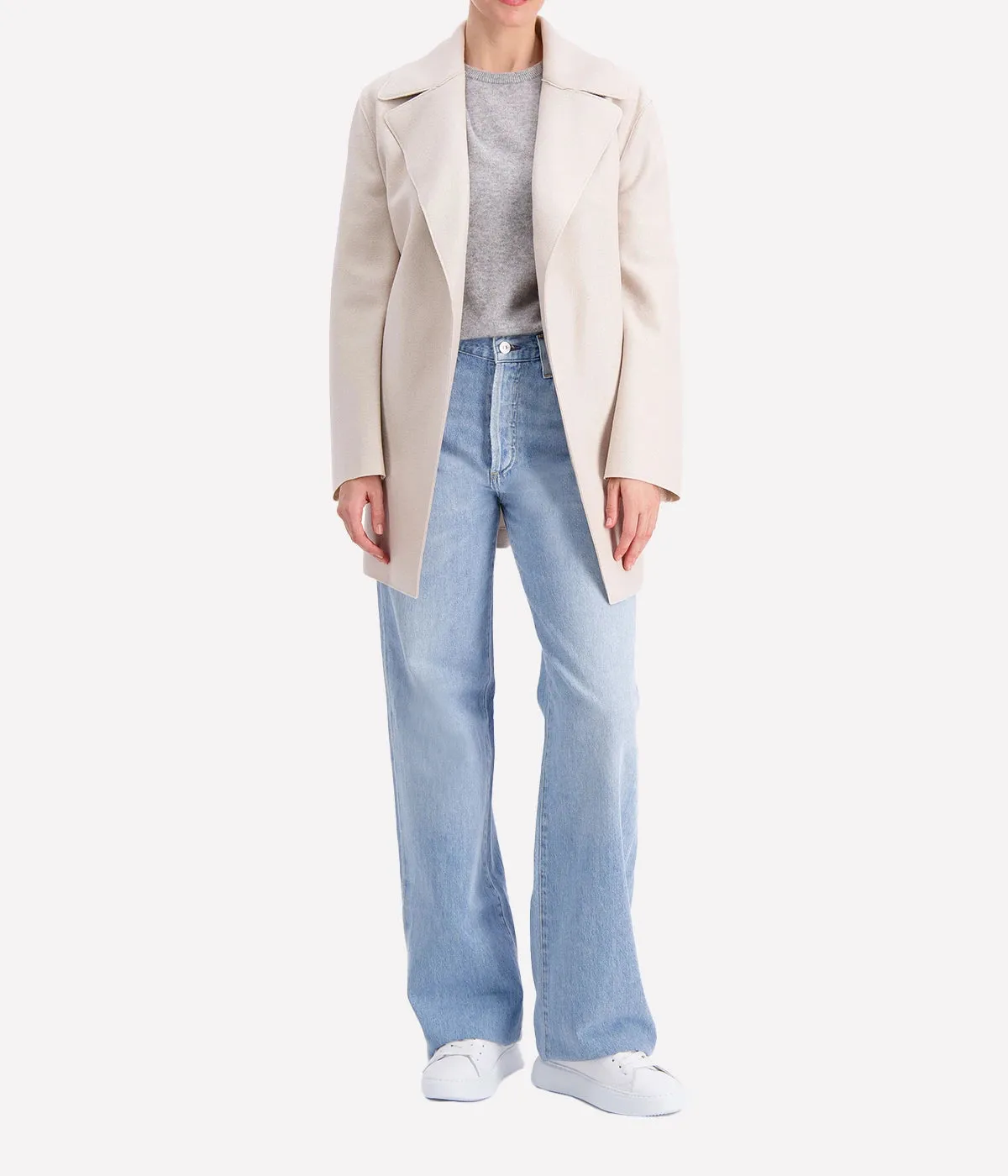 Short Trench in Cream