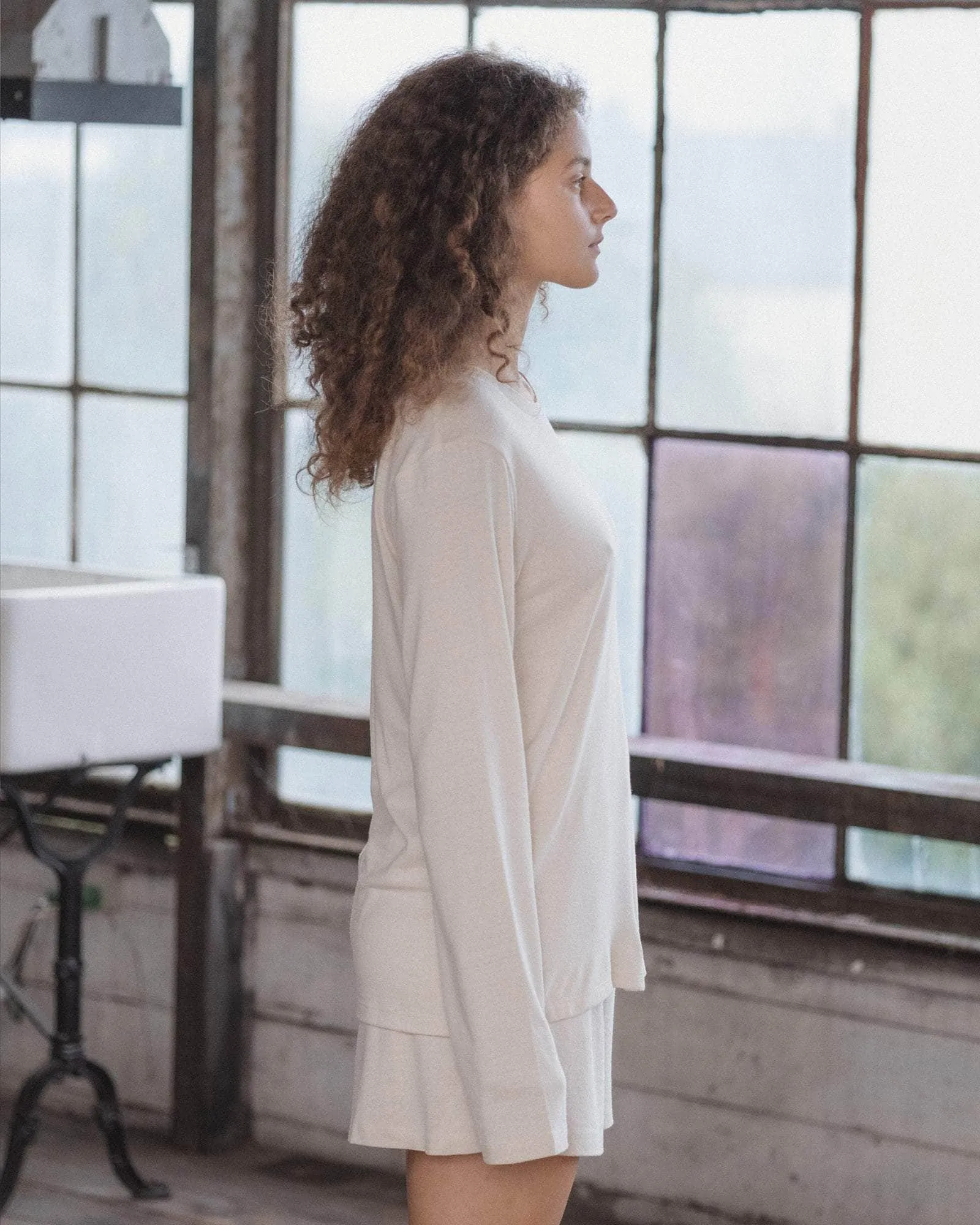 Silk Long Sleeve Tee