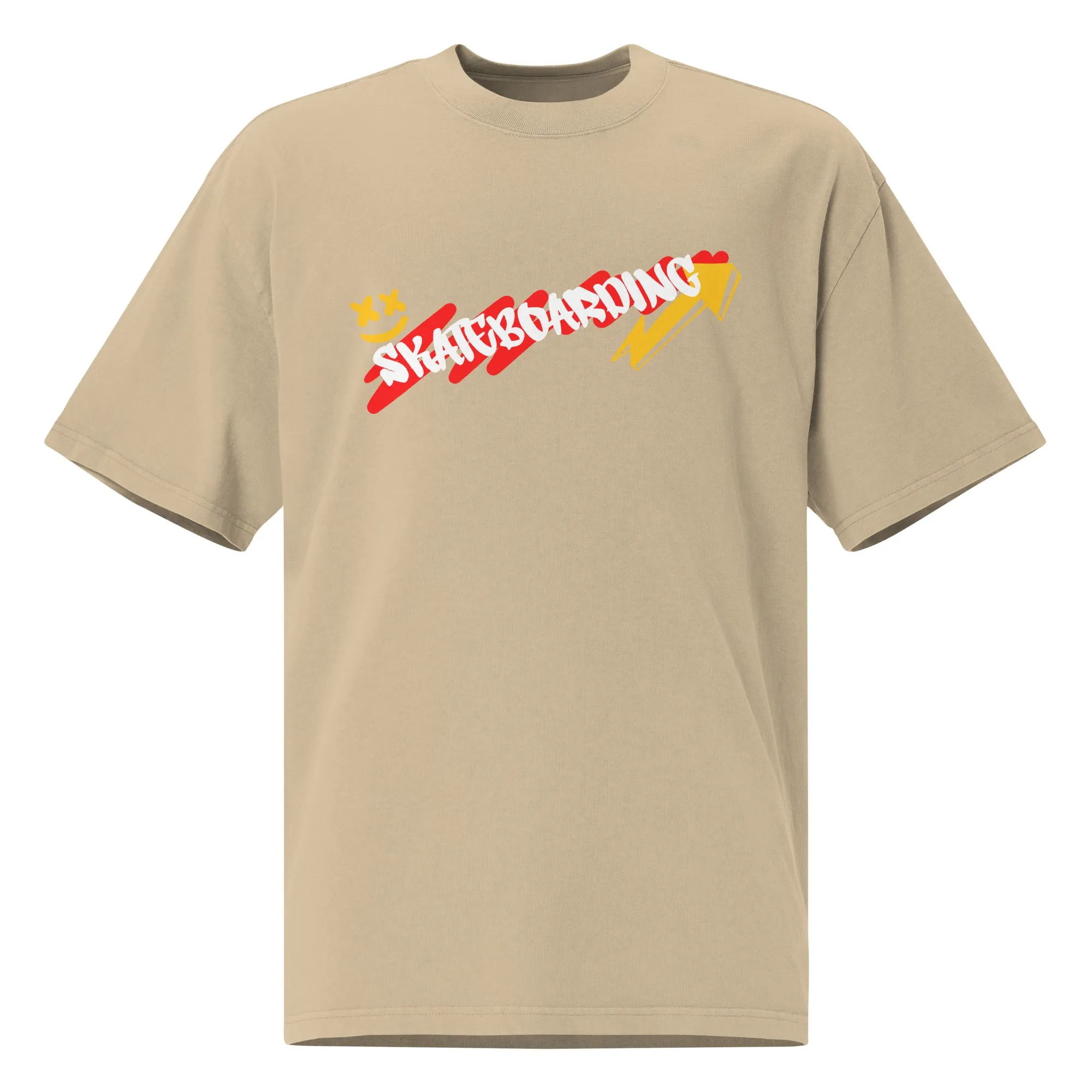 Skateboarding Oversized faded t-shirt