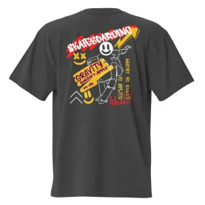 Skateboarding Oversized faded t-shirt