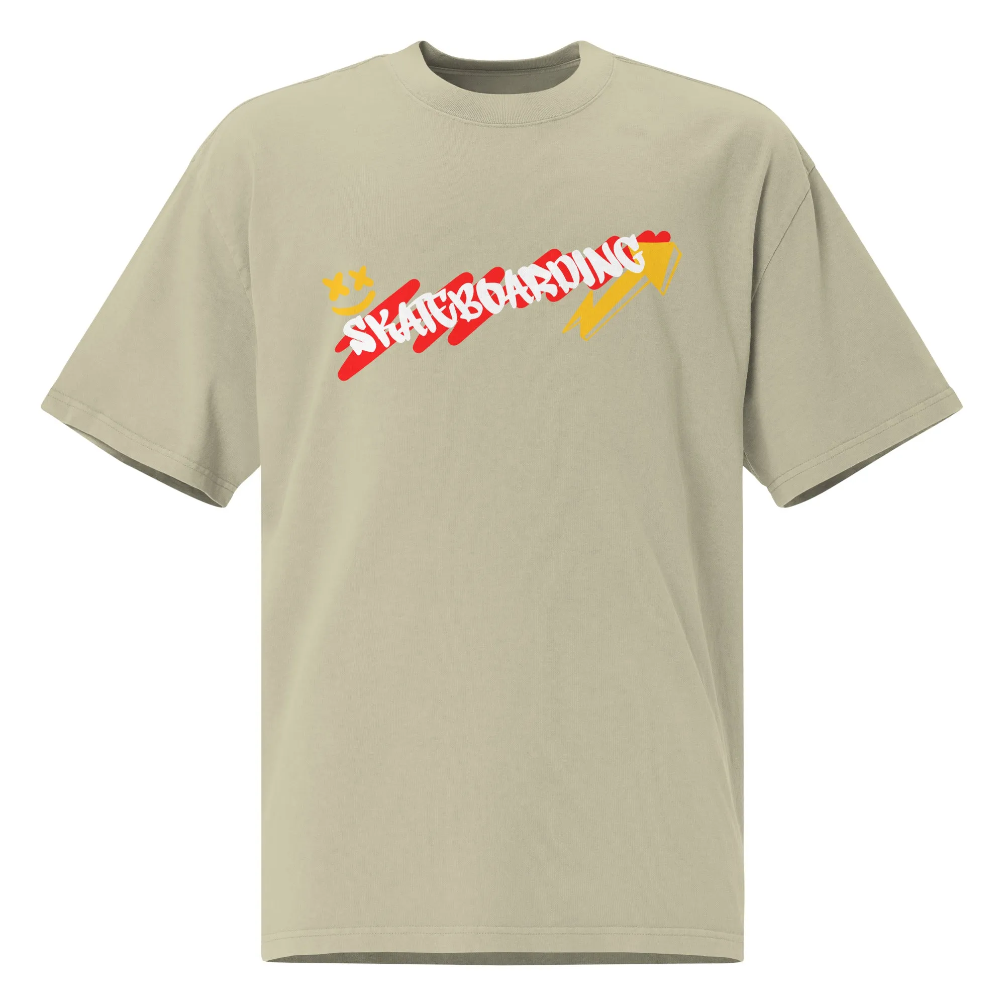 Skateboarding Oversized faded t-shirt