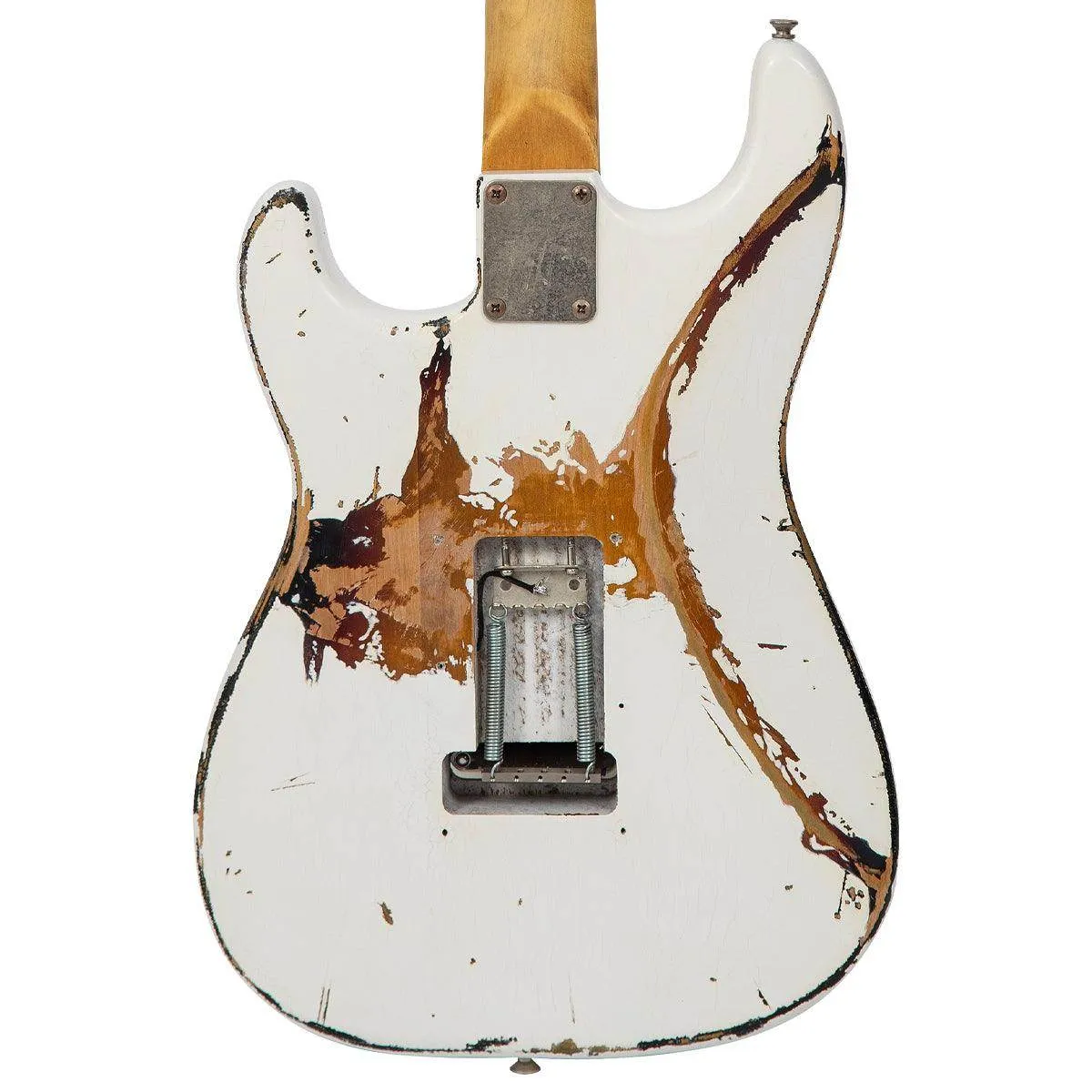 SOLD – Vintage V6 ProShop Custom-Build ~ Heavy Distressed White Over Sunburst