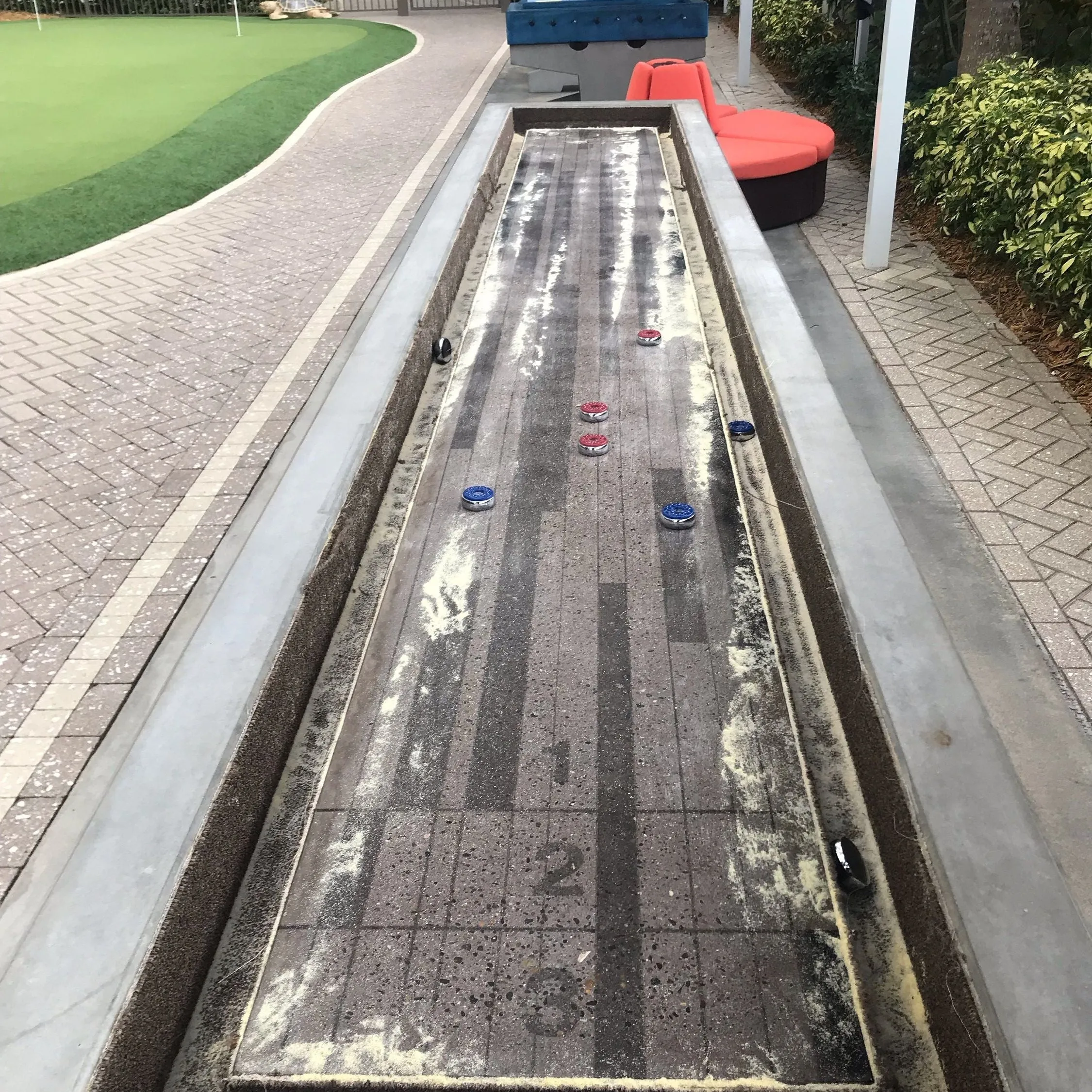 Stone Age Concrete Outdoor Shuffleboard Tables