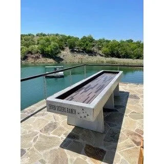 Stone Age Concrete Outdoor Shuffleboard Tables