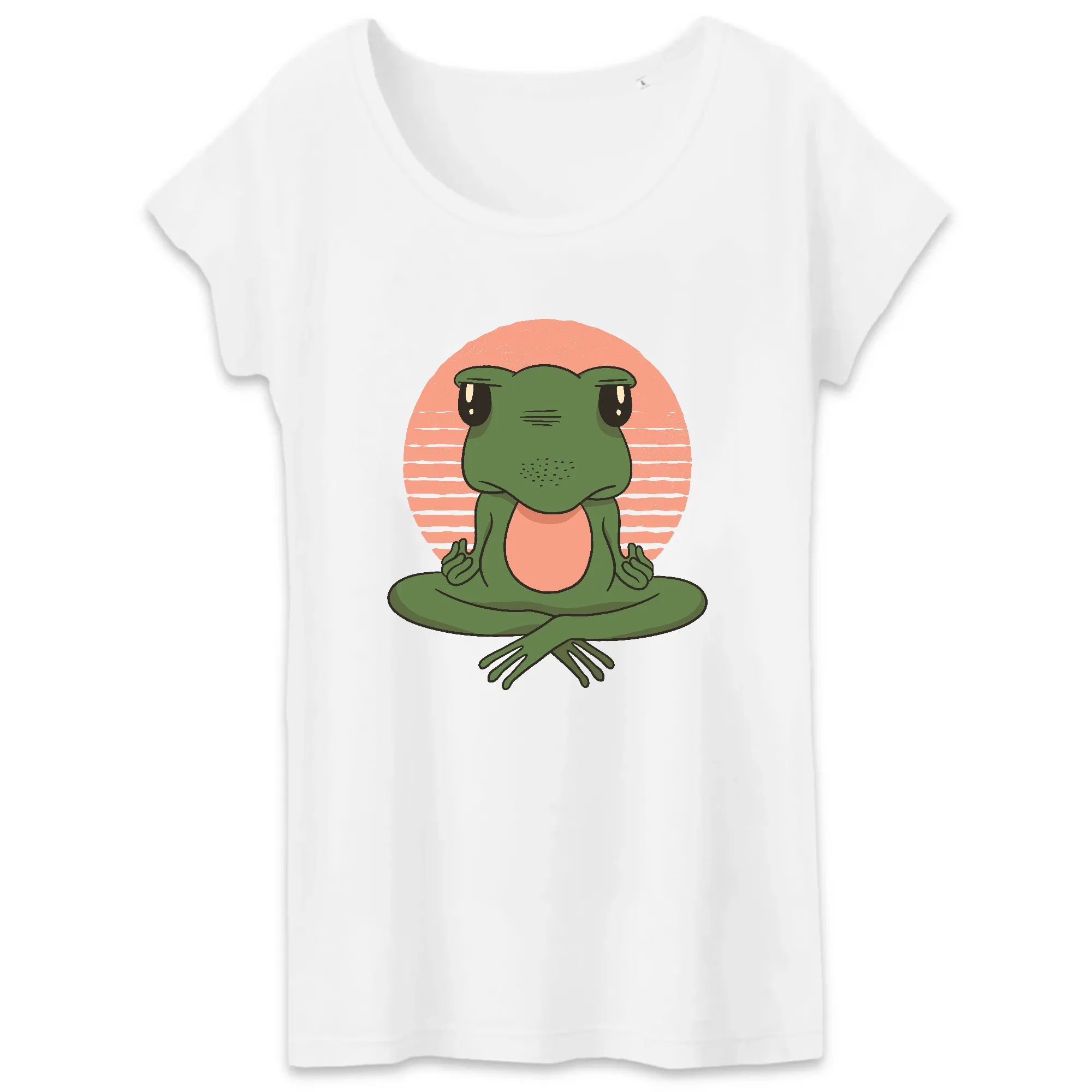 T-Shirt- BIO- FROSCH YOGA VINTAGE- Damen