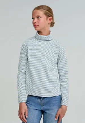 T-SHIRT GOLA ÀS RISCAS