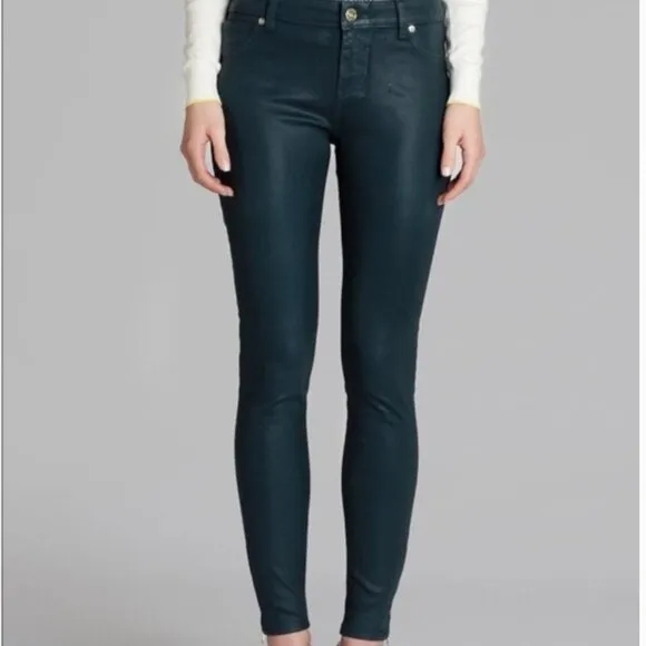 Ted Baker - Green Anna Wax Skinny Jeans Size 28