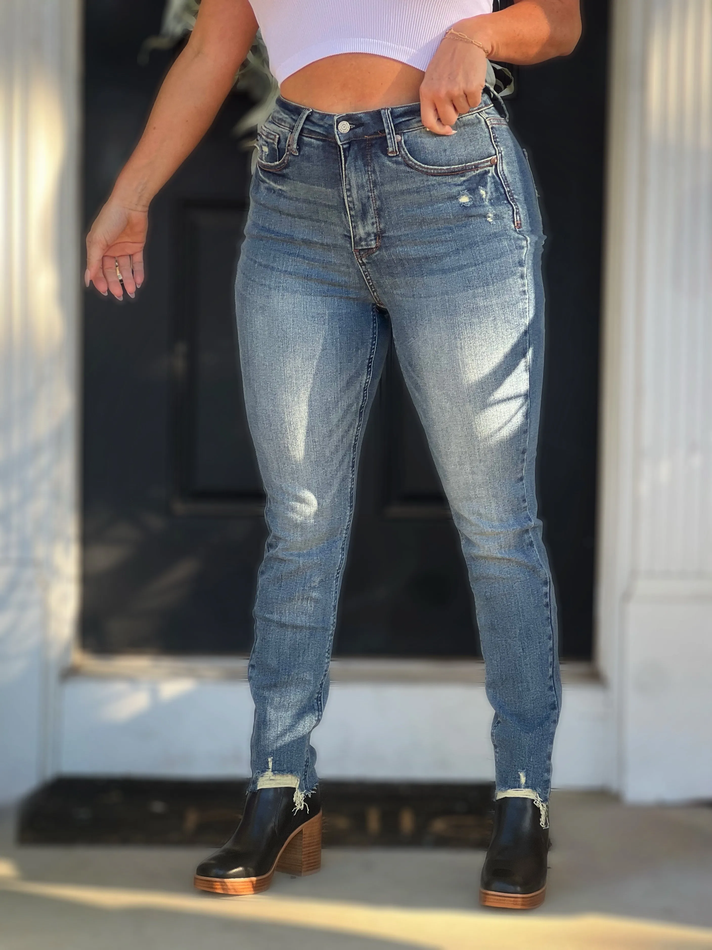 The Candice- Tummy Control Judy Blue Skinny Jeans
