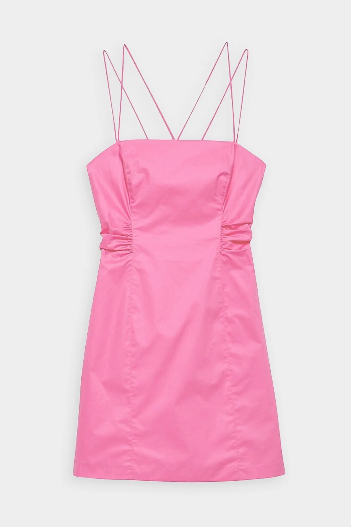 Tie Back Mini Dress in Hot Pink