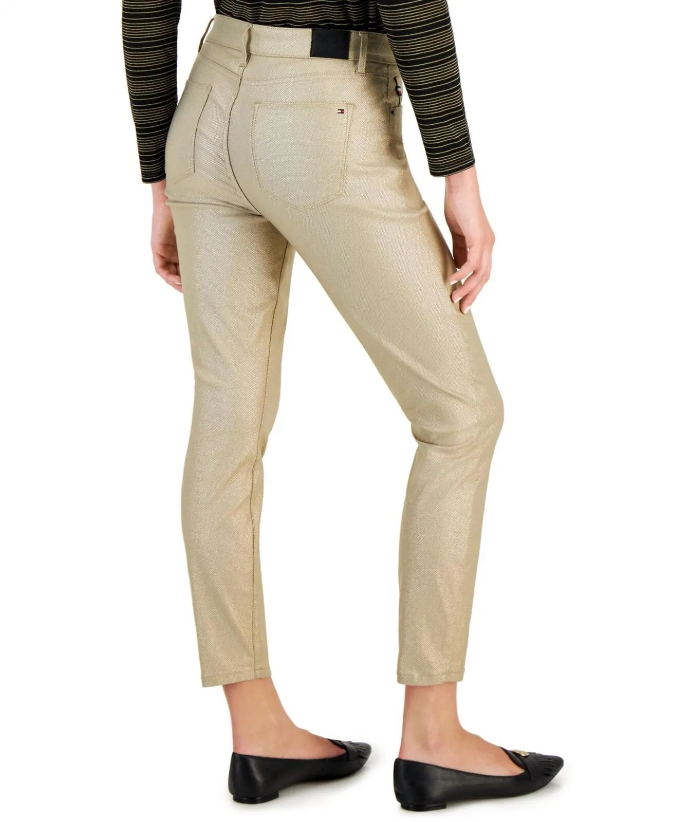 Tommy Hilfiger Women's Tribeca Skinny-Leg Ankle Metallic Jeans J2IKN561