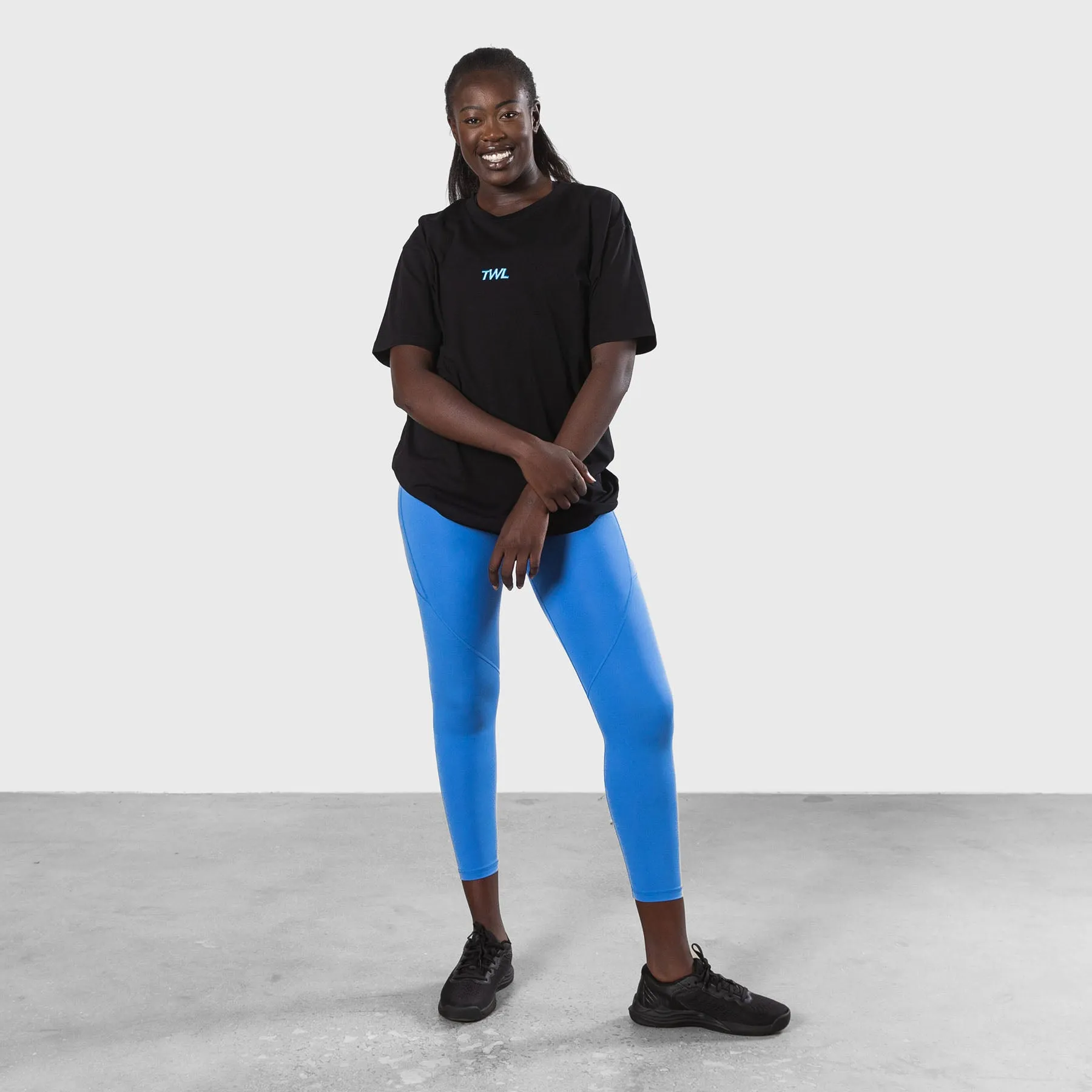 TWL - OVERSIZED T-SHIRT - BLACK/COBALT