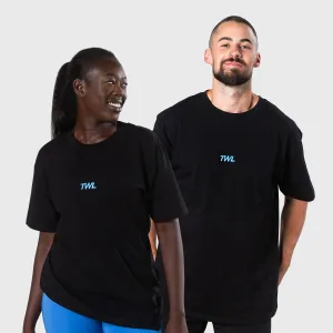 TWL - OVERSIZED T-SHIRT - BLACK/COBALT