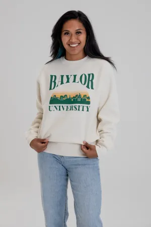 USCAPE Baylor University Stars Heavyweight Crewneck, Bone