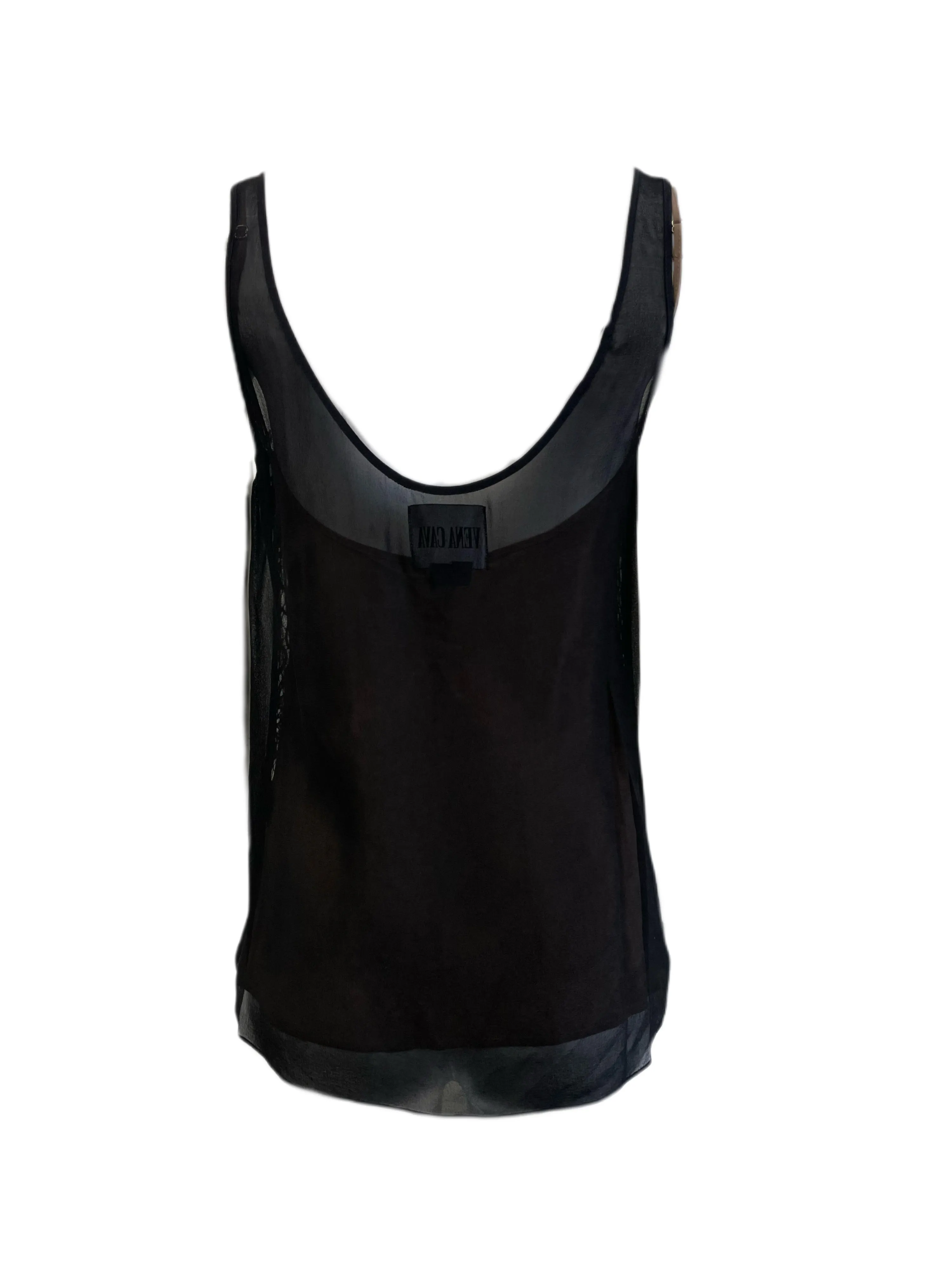 VENA CAVA Women's Black Knit Owlshead Tank Top 40107 $260 NEW