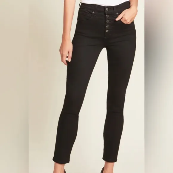 VERONICA BEARD Sz 25 Debbie Ankle Skinny High Rise Black Stretch Jeans Orig$278