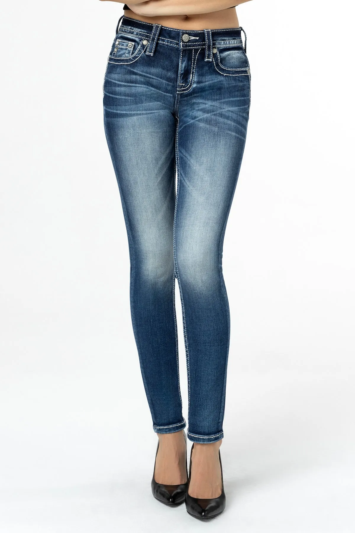 Vibrant Fleur De Lis Skinny Jeans