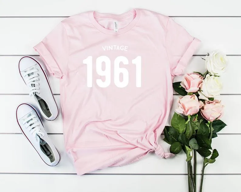 Vintage 1961 Birthday T-Shirt | 63rd Birthday Party T-Shirt Cotton