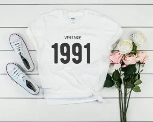 Vintage 1991 Women T-Shirt | 33rd Birthday Party T-Shirt Cotton