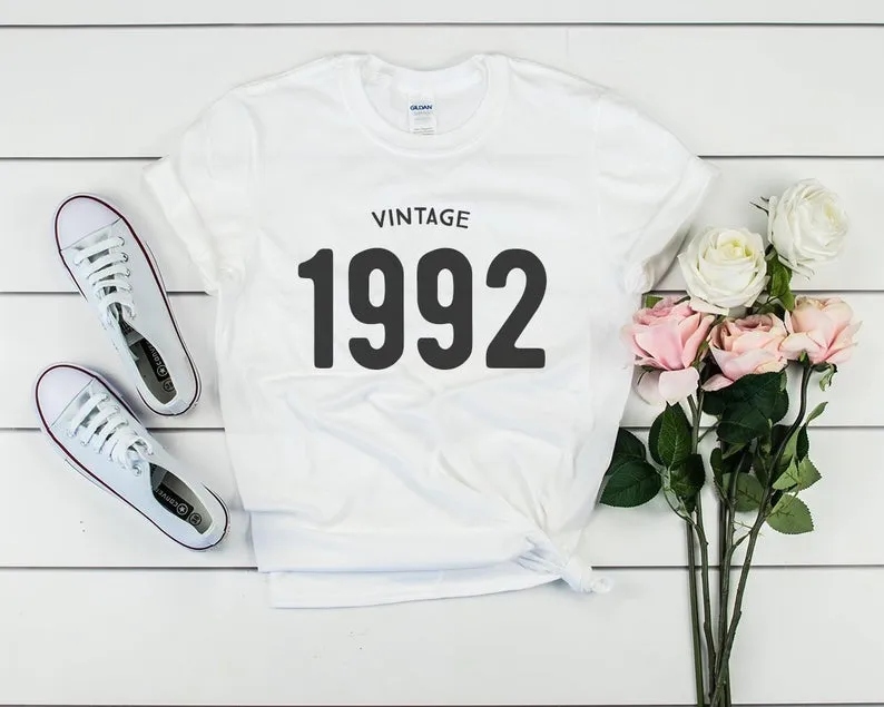 Vintage 1992 Women T-Shirt | 32nd Birthday Party T-Shirt Cotton
