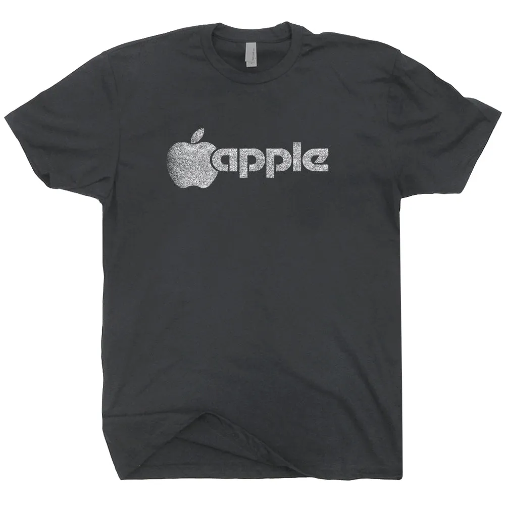 Vintage Apple Logo T Shirt Vintage Mac Apple Computer Shirts Retro Vintage Graphic Tee Shirts