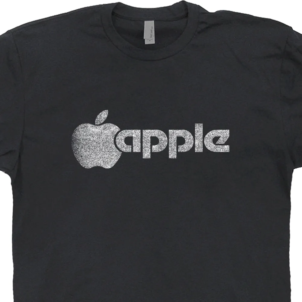 Vintage Apple Logo T Shirt Vintage Mac Apple Computer Shirts Retro Vintage Graphic Tee Shirts