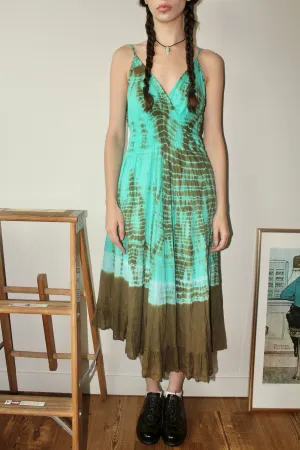 Vintage Boho Midi Dress (M)
