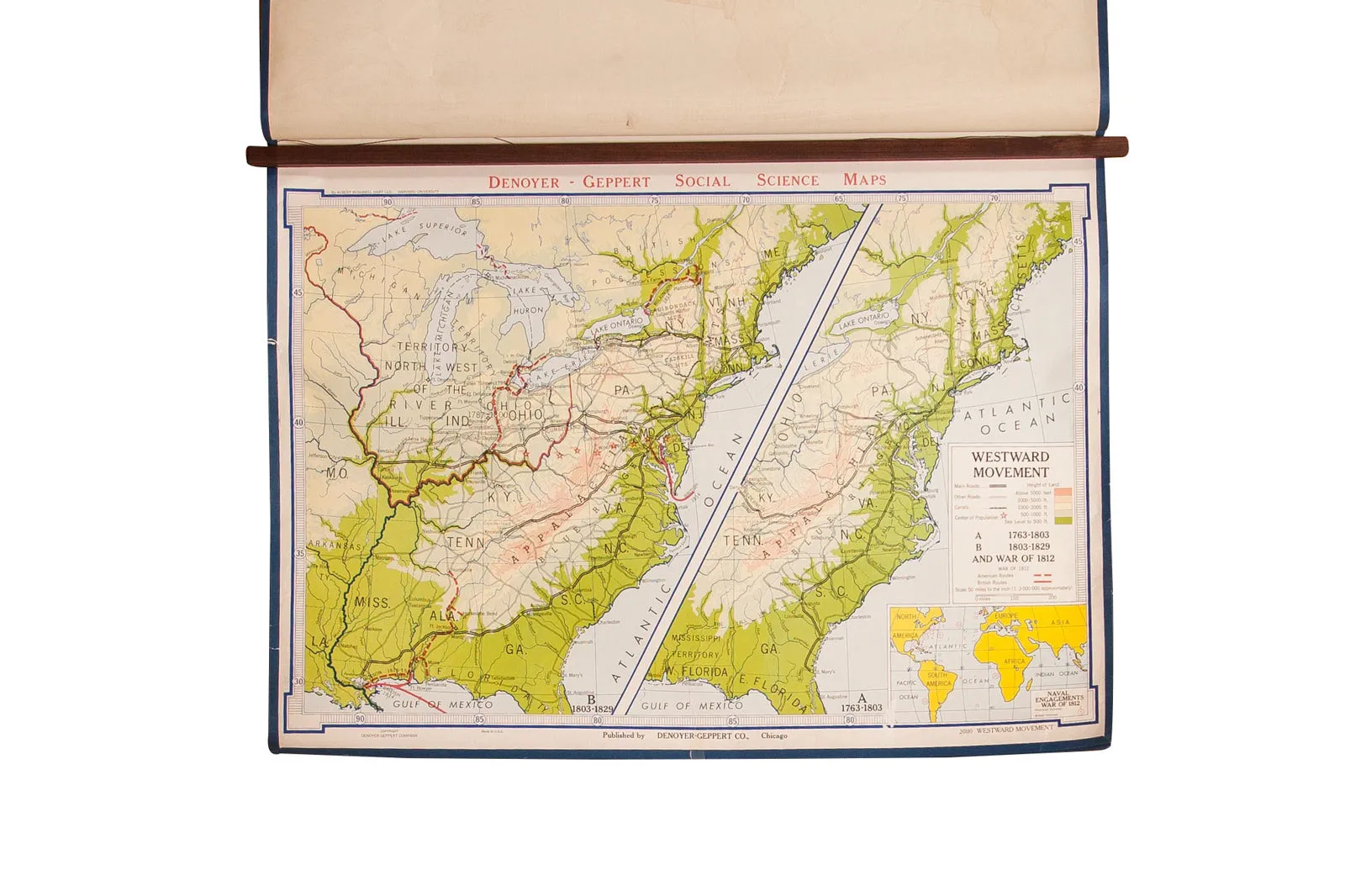 Vintage Denoyer Geppert Map