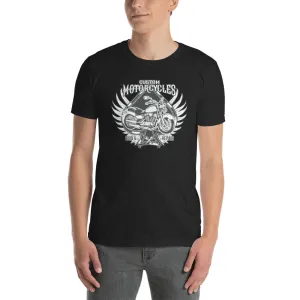 Vintage Motorcycle T Shirts Biker T Shirt Black Motorcycle Apparel Cotton Motorcycle T Shirt for Men