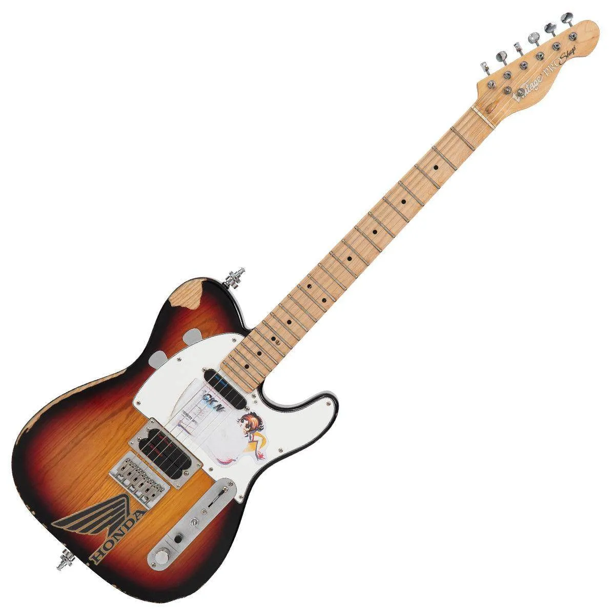 Vintage V52 ProShop Unique ~ Heavy Distressed Sunburst 'Jonny Honda'