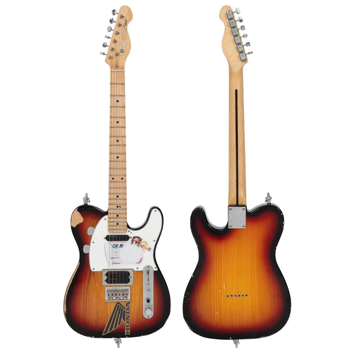Vintage V52 ProShop Unique ~ Heavy Distressed Sunburst 'Jonny Honda'