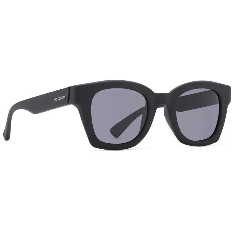 VonZipper Gabba Polarized Sunglasses - Black Satin/Vintage Gray